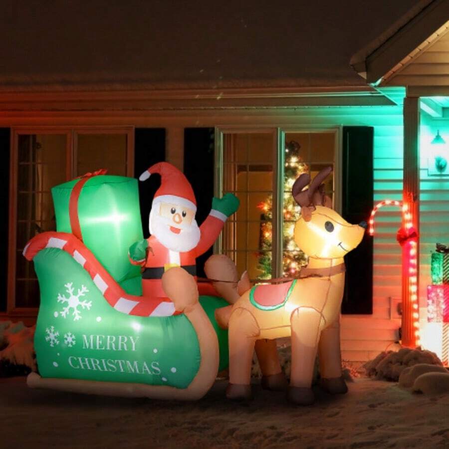 Sorprendi i vicini con un Babbo Natale gonfiabile