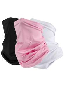 1pc/2pcs Unisex Solid Color Lightweight Sun Protection Face Mask Breathable Balaclava, Suitable For Outdoor Activities Like Hiking, Climbing - Multicolor - View 9