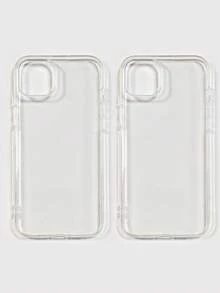 2pcs Clear Phone Case Compatible With Iphone&Galaxy - Clear - View 34