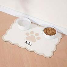 Customizable Diatomaceous Earth Pet Feeding Mats With Non-Slip Rubber Bottoms, Suitable For Dogs - Large Size, Easy To Clean, Stylish Decoration, Colorful, Retro And Cute, Minimalist Style, Adorable, Customizable, Unique, Personalized Pet Supplies, 2025 Halloween Accessories, Pet Name Can Be Printed. Personalized Gift - Multicolor - View 20