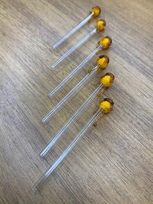 Glass Pipe With Tempered Glass Mouthpiece In The Shape Of A Honey Pot - 香檳色 - 查看 3