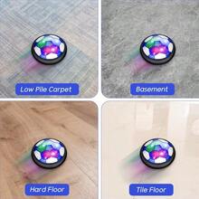 Toys Hover Hockey Soccer Ball Set With 3 Goals Rechargeable Floating Air Soccer Ball With Led Light And Foam Bumper Indoor Outdoor Sport Games Toys Gifts For Boys Girls Aged 3 4 5 6 7 8-12 - As Pic - View 4