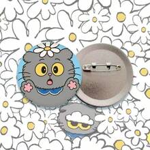 Haustier Katze ZOA Abzeichen süße Cartoon Blechabzeichen 58MM Taschenbehang Accessoire Geschenk