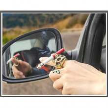 1个骷髅头指环雪茄夹，创意个性化男士雪茄指环支架，便携式雪茄夹，吸烟配件，时尚香烟指环，硅胶烟嘴环，适用于传统吸烟配件