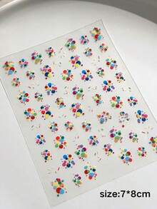 1张韩版ins风彩色混合波点美甲贴纸，糖果泡泡DIY美甲贴花，可爱美甲装饰 - 彩色 - 查看 3