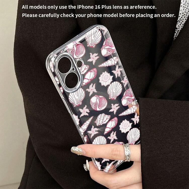 Funda de teléfono de concha de estrella de mar rosa para Oppo A3 A3 Pro A3X A16 A17K A38 A55 A57 A57S A58 A60 A76 A77S A78 A79 A80 5G A95 A98 Reno 5 8T 10 11 Pro 12F, funda de TPU transparente a prueba de golpes de cobertura completa, funda protectora simple y creativa - Colores mixtos - Añade 2