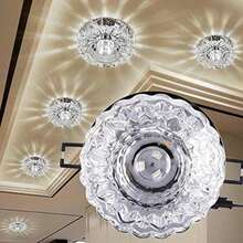Downlight de Cristal, luz empotrada en el Techo de 3W con Abertura de 5-8 cm, Foco Decorativo para Pasillo Creativo en el Pasillo, Pasillo, Sala de Estar, Dormitorio(Blanco)(default) - Multicolor - Ver 2
