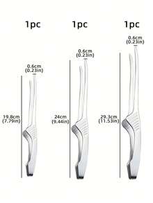 1 件装不锈钢食物夹，经典烧烤夹，适用于厨房 - 彩色 - 查看 3