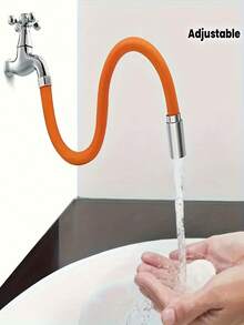 1/2/4pcs Faucet Extension Hose, Flexible Adjustable Swivel Faucet Extender, Bathroom/Kitchen Sink Tap Sprayer Extension - Faucet Extender - View 2
