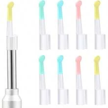 8 Pcs Ear Spoon Tips, Silicone Ear Cleaner Tips, Ear Wax Removal Tips Teens Adults Ear Care Tools, 4 Colors - 最初的 - 查看 1
