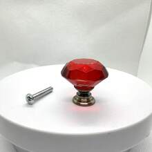 30mm Smooth Round Glass Cabinet Door Knobs/Pulls, Colorful Drawer Handles Suitable For Home, Cabinet, Drawers And Dresser, With Screws - Multicolor - View 41