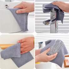 50张可重复使用清洁湿巾家用厨房抹布超细纤维毛巾卷洗碗布洗衣纸巾替代品超细纤维清洁布卷（25厘米*25厘米/9.84英寸*9.84英寸）