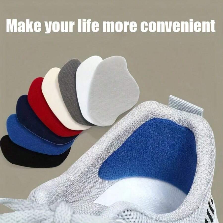 6pcs Shoe Heel Protectors - Breathable Anti-Slip Shoe Heel Pads, Self-Adhesive Shoe Heel Repair Patches, Unisex - Multicolor - View 1