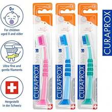 Cepillo De Dientes Para Bebés Curaprox – Para Bebés Y Niños Pequeños | Filamentos Ultrasuaves Para Cepillado Delicado | Color Aleatorio | Envase Individual(default) - Multicolor - Ver 3