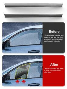 [All-Season Protection] 2pcs Car Side Window Wiper - Dual Head Rubber Windshield Scraper, Suitable For Driver And Passenger Windows, All-Season Rain, Snow, Dirt Protection - Multicolor - View 4