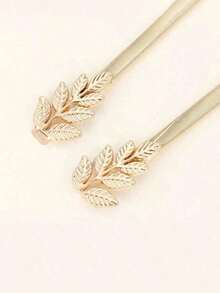1 Piece Of Women's Golden, Silver Leaf Decorated Elastic Waistband Belt, Elegant Accessory For Various Outfits. Suitable For Pairing With Dresses, Skirts, Jackets. Suitable For Both Casual And Formal Occasions. Suitable For Spring, Summer, Back-To-School Season, Autumn, Winter, Christmas, And Thanksgiving. - Bạc - Xem 4