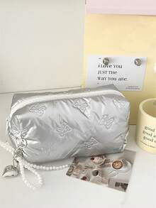 1 Túi đựng đồ trang điểm mini in nơ mini du lịch nhỏ gọn cho nữ Túi đựng son môi có khóa kéo Phong cách ngọt ngào đựng mỹ phẩm son môi trang sức khăn giấy băng vệ sinh có mặt dây chuyền - Nhiều màu - Xem 11