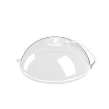 Microwave Oven Heating Cover, Heat-Resistant Anti-Splash Guard, Plastic Lid For Heating Food, Visible - White - View 3