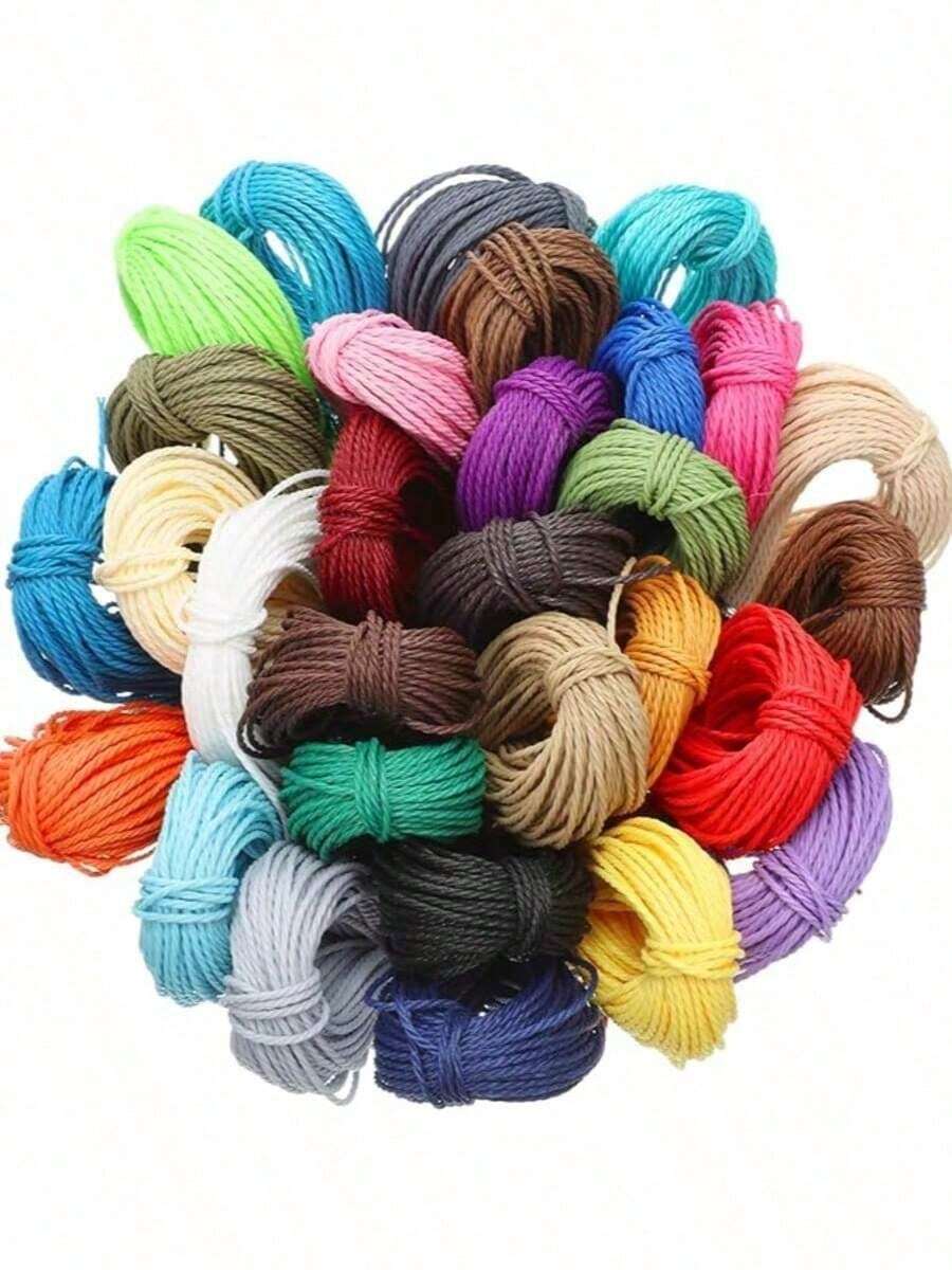 30 Colors Of 1mm Wax Thread Bead String, Used For DIY Necklace, Bracelet, Jewelry Making Strings, Hand Weaving, Etc. Each Color Is 10 Meters Long