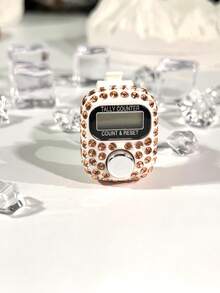 New Convenient Finger Counter, Adjustable Rhinestone Mini Handheld Counter, Electronic Rosary Ring Counter, Prayer Accessories, Multi-Purpose Counter, Compact Fashionable Luxury Ring, Counting Portable For Men & Women, Suitable For Holiday Gifts, Prayer Counting, Etc.