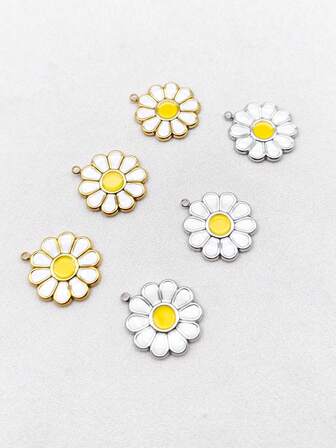 1pc Oil Drop Daisy Pendant DIY Jewelry Accessory