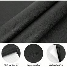 Papel Tapiz Autoadhesivo, Papel de Contacto Impermeable, Mate para Hogar, Cocina, Sala de Estar, Pared con Fondo - 40 x 1000 cm (15,7" x 393,7") + Negro - Ver 2