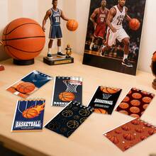 12pcs Football Themed Spiral Notebooks, Student Notebooks, Word Notebooks, Spiral Notebooks, Fabric Notebooks, Memo Pads, School Supplies, Student Prizes, Party Notebooks, Back To School Stationery, Christmas Notebooks - Multicolor - View 6