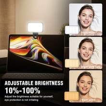 Luce LED per selfie, luce portatile LED, luce ad anello, luce di riempimento molletta-on, 3 modalità di illuminazione, lampada per selfie per telefono, luce per specchio, per telefoni cellulari e computer, trucco, conferenze Zoom, live streaming, vlog, selfie e videochiamate perfette, fotografia e video, regalo di Natale affascinante, decorazione per la stanza, 250mAh