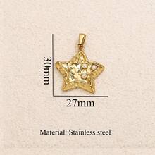 1pc Stainless Steel Fashion Charm Pendant Necklace Set With Strawberry, Spiral Coil, And Conch Shell Motifs DIY Jewelry Making Kit For Pendants, Earrings, And Necklaces Women's Stainless Steel Jewelry - 23 Pendants - View 14