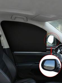 2PCS Magnetic Car Window Shades - Universal Sun Blockers For UV Protection & Privacy, Blackout Curtains For Camping/Napping, Fits Most Vehicles