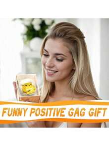 1pc's Lovely And Novel Crochet Yellow Cup Shape Conveys Positive Information. This Is A Good Gift For Those Who May Have A Bad Day.