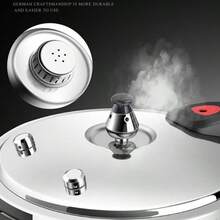 Stainless Steel Pressure Cooker, Suitable For Induction Cooktop, With Pressure Indicator And Safety Device, Compatible With Gas Stove And Induction Cooktop - Silver - View 6