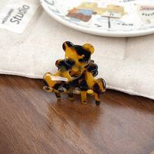 Cute Bear Acetate Hair Claw For Girls, Sweet Colorful Hair Claw For Ponytail, Small Hair Clip For Back Of Head - Màu tím rực rỡ 4,5CM - Xem 11