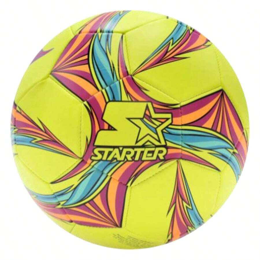 BELIME Balón de Fútbol No.5 Trick Mix 24 SC | 32 Paneles, PVC 1.6 mm, Cosido a Máquina, Ligero, Ideal para Entrenamiento y Juego Recreativo - amarillo y rojo - Ver 1