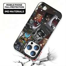 Funda de teléfono de rapero 50 Cent a la moda, funda suave negra IMD colorida plateada adecuada para 17 16 15 14 13 12 11  Pro Max - z6 - Ver 8