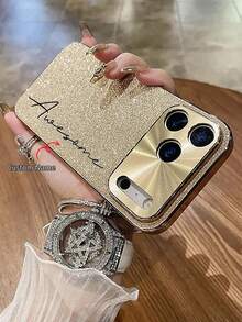 Personalized Initial Name Phone Case, Compatible With IPhone 17/16/15/14/13 Pro Max, Electroplated Starry Glitter Inlaid, Suitable For IPhone 17 Pro Max, Anti-Fall And Scratch, Lens Protection, Ideal Gift For Christmas And Holidays