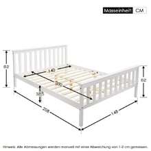 Cabeceros de cama - Blanco + Madera Maciza - Ver 2