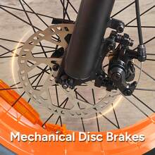 Electric Bike For Adults, 750W Motor 50KMH, 48V 16Ah Battery, 20" Fat Tire Full Suspension Mountain Bicycle, 7 Speed Ebikes - 橘色 - 查看 6