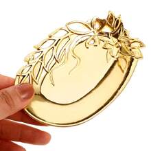 12pcs Golden Dessert Serving Tray Lightweight Break Resistant Multi Purpose Fruit Snack Platter Candy Storage Plate Dried Food - Multicolor - View 8