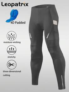 LEOPATRIX Men's Outdoor Cycling Pants, Equipped With Waterproof Breathable 4D Padded Seat, Shock-Absorbing And Comfortable, Suitable For Long-Time Cycling, With Zipper And Pocket Functions, Moisture-Wicking And Breathable.