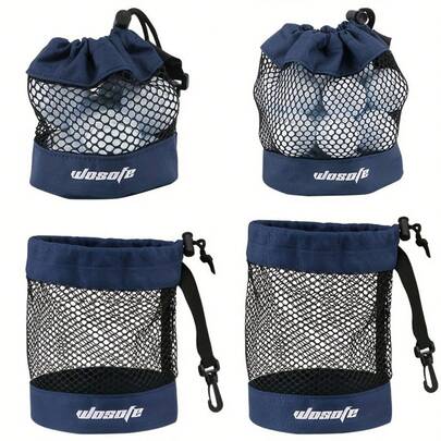 1个便捷高尔夫球收纳袋 - 这款抽绳袋可帮助您整理和存放高尔夫球 - 是户外高尔夫运动的理想配件