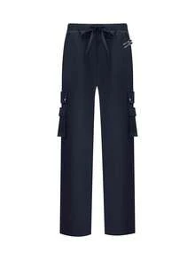 cimmuovere Men's Medical/Healthcare Pants, Comfortable Pants, Solid Color Simple Multi-Pocket Pants