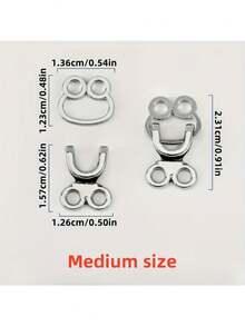 10pcs Metal Alloy Invisible Buttons For Jackets, Coats, Jeans, Skirts, Sewing Accessories - Silver - View 5