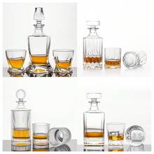 3pcs Elegant Whiskey Decanter Gift Box Exquisite Gift Box Set Wine Decanter Set Include 1 Decanter With 2 Glasses,Suitable For Gift Giving,Men's Gift,Gift For Father Husband And Boyfriend