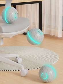 1pc Smart Dog Automatic Rolling Balls Toys,Cat Electric Gravity Sensor Balls,Pet Interactive Chewing Toy,Kitten Training Self-Moving Entertainer Accessories - Black and White - View 5