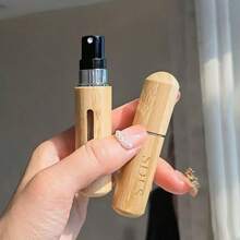 1/2PCS Perfume Bottling At The Bottom Part Of The Bamboo Shell Directly Fills Perfume Bottles, Refillable Mini Perfume Sample Bottle Perfume Container Travel Mist Spray, Used For Cosmetics Essential Oil, Spray Bottle 5ml 8ml Small Empty Bottle - Wood Color - View 10