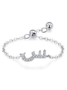 1 pièce Bague réglable minimaliste en lettre arabe en argent sterling 925, cadeau élégant pour les femmes pour le mariage, l'anniversaire, la fête des mères - Argent - Voir 24
