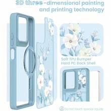 Motor Moto G 5G 2026/G Play 2026 Floral Case Wit Screen Tector Military E  Tranucent Matte Girls Women Flower Pattern Tective Cover  Moto G 2025 Blue - 藍色 - 查看 4