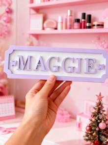 One Custom Nameplate, Personalized Children's Nameplate, Suitable For Both Boys' And Girls' Rooms, 3D Printed, Personalized Home Bedroom Nameplate. - Multicolor - View 5