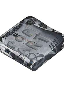 Kawss Merch Kawaii Kaw Blanket For Men Women Warm Cozy Fluffy Throw Blankets For Bed - 黑色 - 查看 2